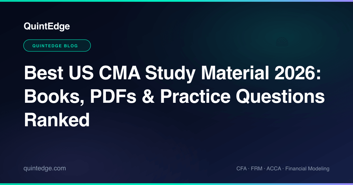 Best US CMA Study Material 2026: Books, PDFs & Practice Questions Ranked