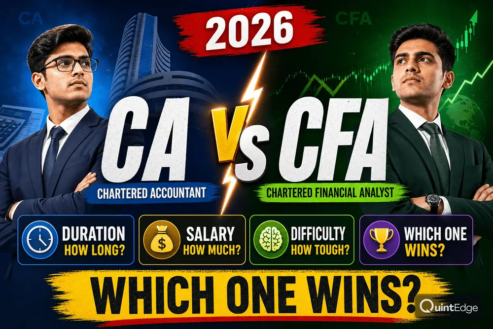 CA vs CFA in 2026: Duration, Salary, Difficulty and Which One Wins
