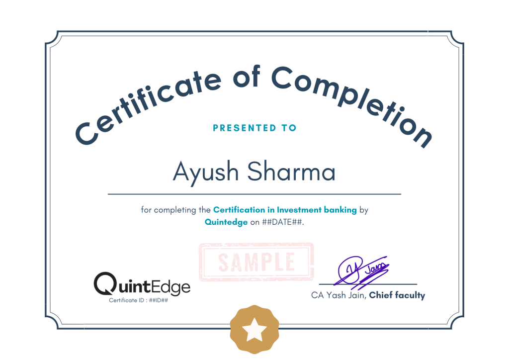 Investment Banking Course in India With Placement Support Best